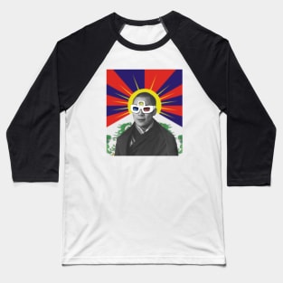 3Dalai Lamanaglyph Baseball T-Shirt